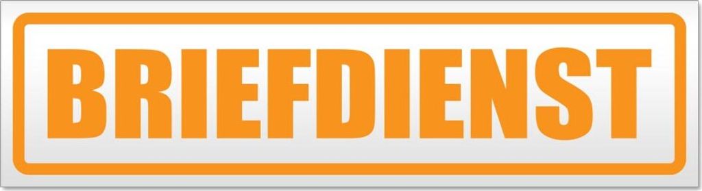 Briefdienst Magnetschild Schild magnetisch