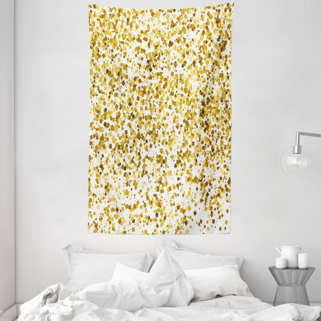 ABAKUHAUS Abstrakt Wandteppich und Tagesdecke, Party Squares aus Weiches Mikrofaser Stoff Waschbar ohne Verblassen Digitaldruck, 140 x 230 cm, Cara...