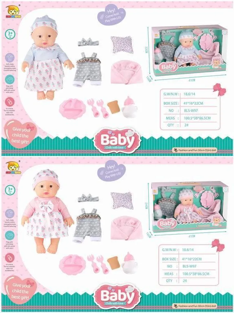 Poupée bébé pour l'apprentissage du soin - Set de jeu de rôle complet