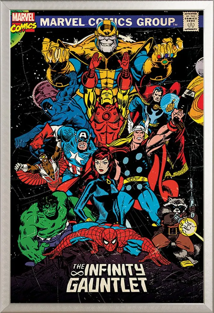 Affiche Encadrée Avengers Infinity War sous Verre Acrylique 61x91 cm