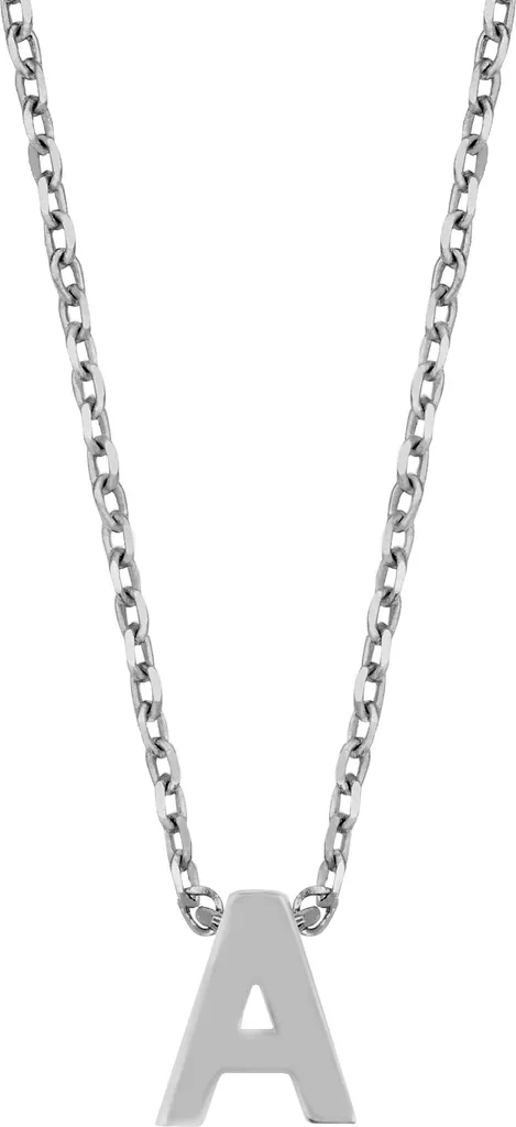 Gioielli New Bling: Collana 9NB-907A Iniziale A in Argento Sterling