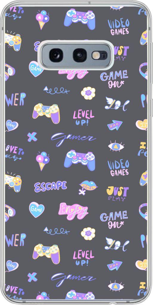 MuchoWow Handyhülle Schutzhülle Hülle für Telefoonhoesje Samsung Galaxy S10e Mädchen - Spiele - Konsole - Muster - Mädchen - Kinder - Kind ...