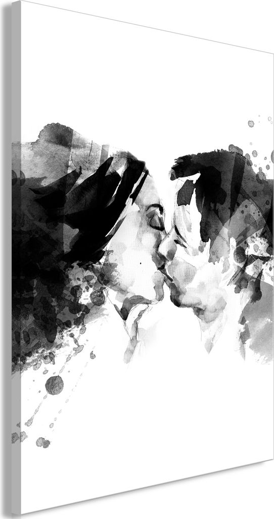 Italienischer Leinwand Leinwandbild - Spontaneous Kiss (1 Part) Vertical 40x60 cm Menschen h-C-0209-b-a