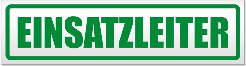 Kiwistar - Autoaufkleber - Grün - 45 x 12 cm - Einsatzleiter - Hinweis Aufkleber Sticker für Auto, Kfz, Fahrrad, PKW, LKW