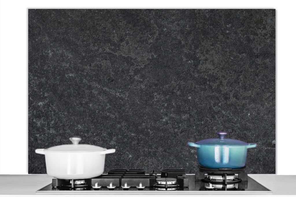 KitchenYeah Spritzschutz Küche - Küchenrückwand - Wandschutz für Herd und Spüle - Beton - Grau - Textur - Retro - Industriell 120x80 - Alu-...