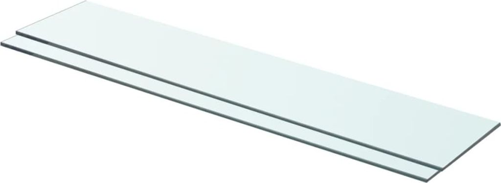 Regalböden 2 Stk. Glas Transparent 70x15 cm