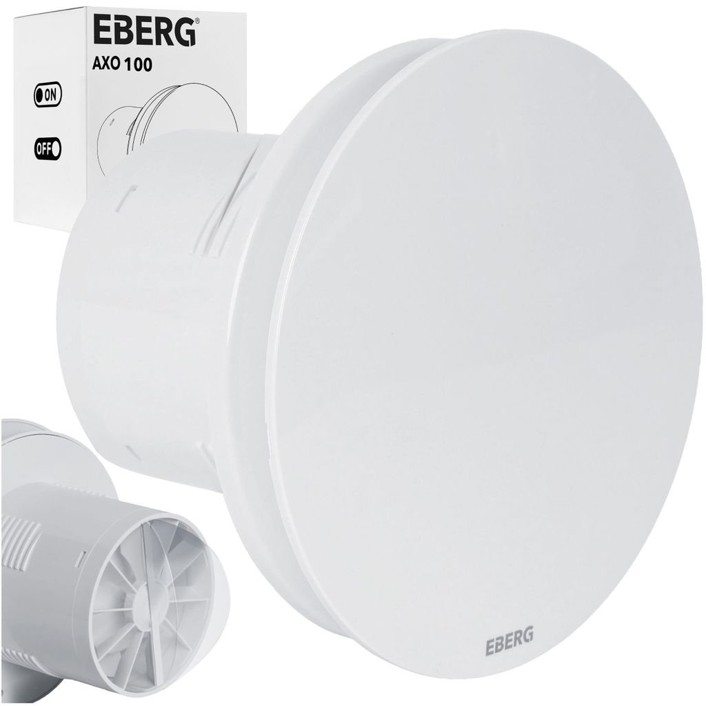 EBERG AXO 100 Wentylator Łazienkowy 100 mm Klapa Zwrotna Zdjęcie produktu 