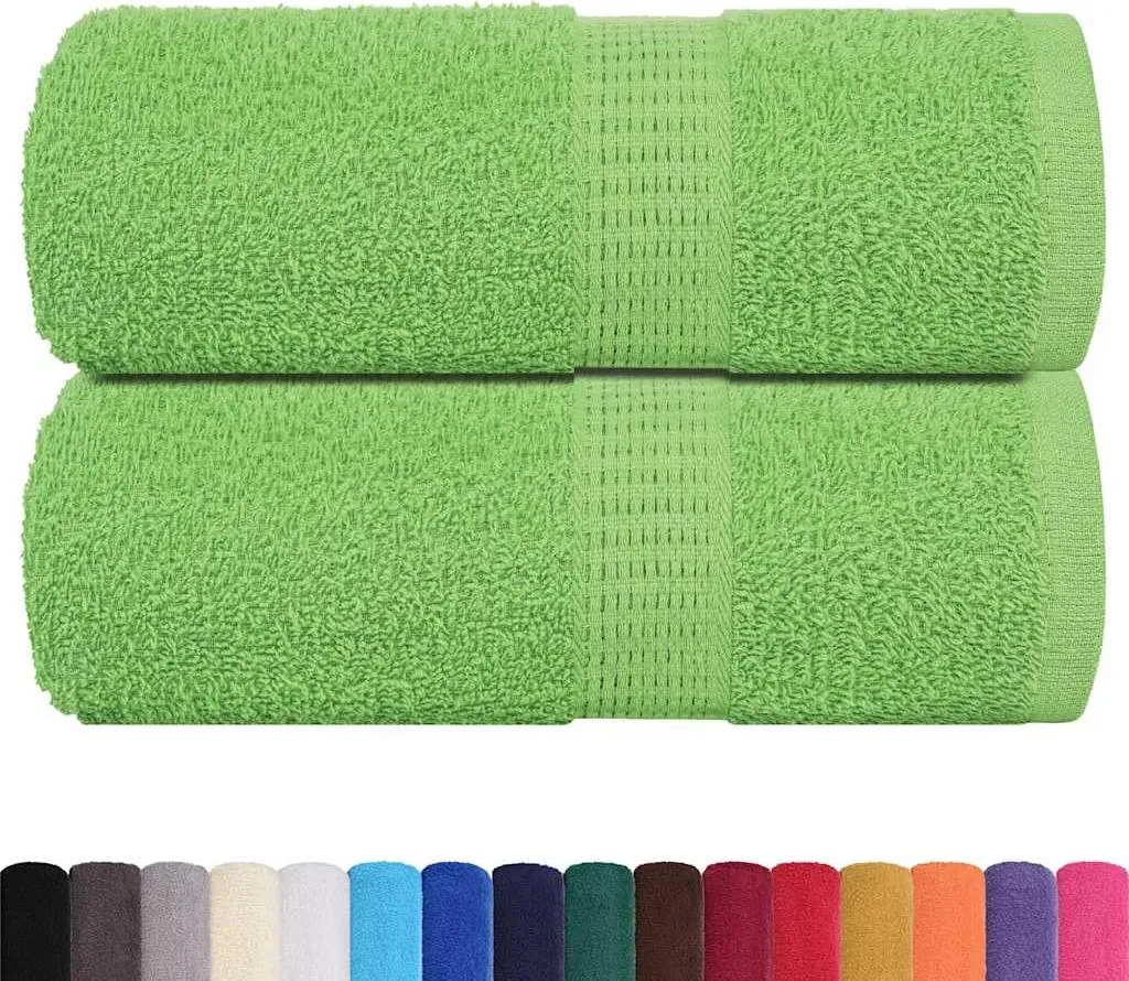 vidaXL Asciugamani da bagno 2 pezzi FROGN verde mela 30x30 cm 100% cotone