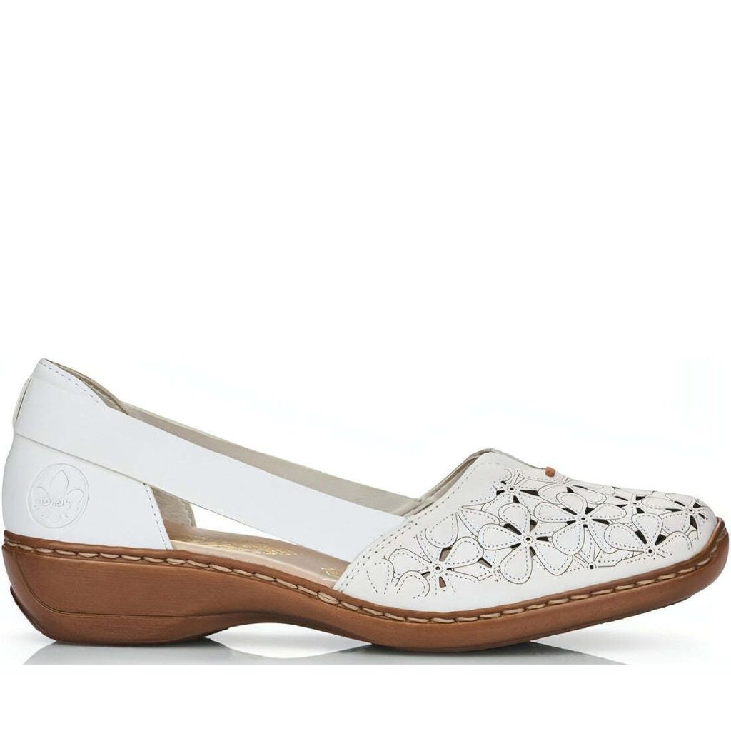 Rieker Damen Klassische Sandalen 41356-80 Farbe: Weiß Größe: 38