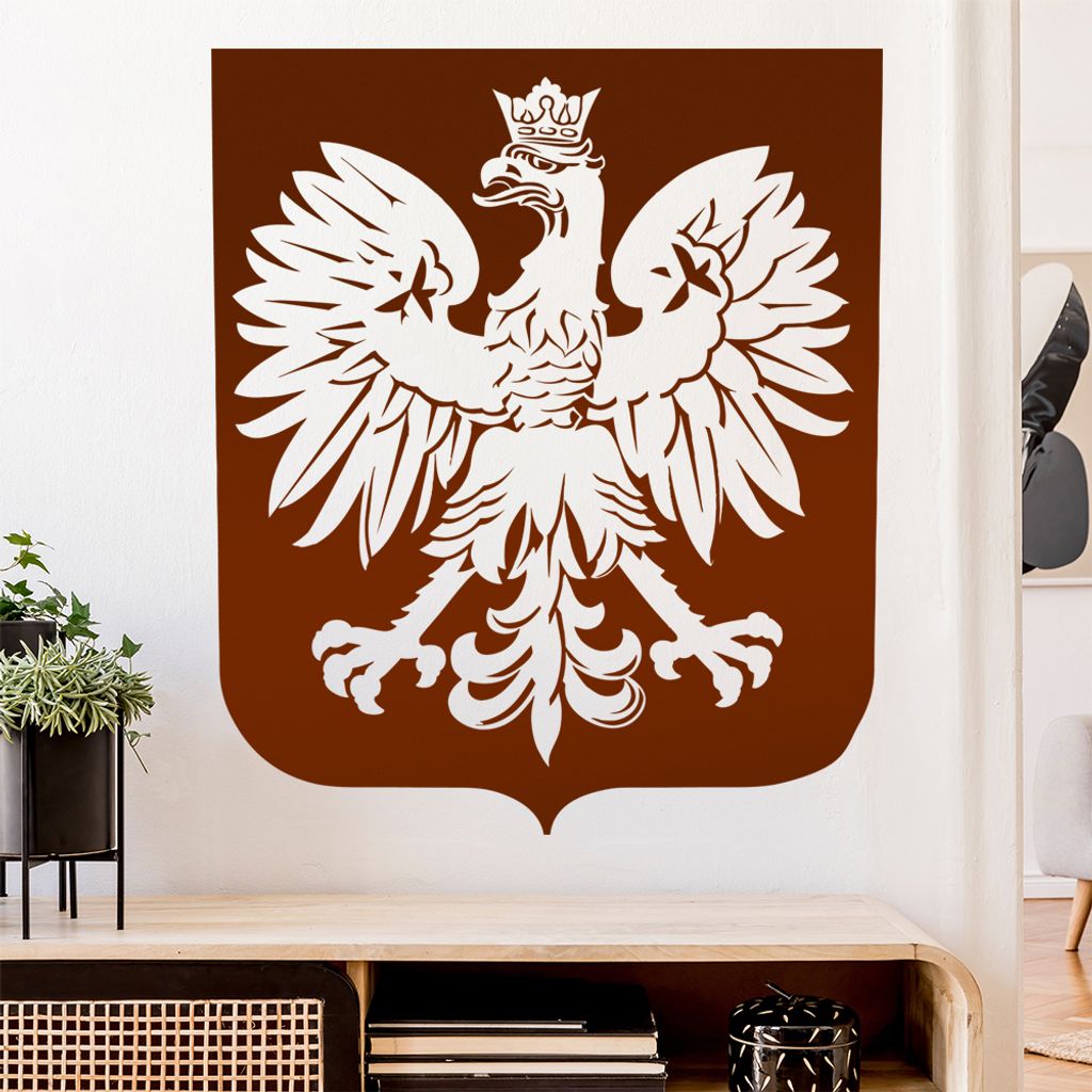 Polen Wappen Wandtattoo Wandaufkleber Wall Sticker - Dekoration, Küche, Wohnzimmer, Schlafzimmer, Badezimmer