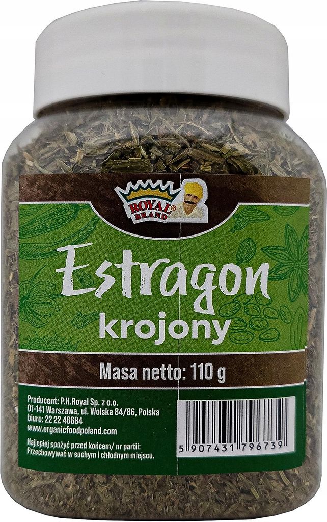 Estragonblätter 110 g Aromatisches Mehrwegglas Praktisches Glas