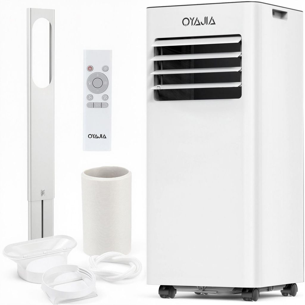 Luftentfeuchter 50L/24h, mit Klimaanlage 7000BTU, LED-Touch & Fernbedienung, Leiser Schlafmodus & Kindersicherung & Ventilieren & Entfeuchten & Timer