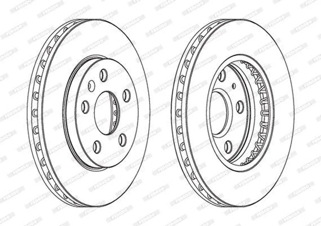Disque de frein FERODO DDF1721C anti-corrosion compatible OE 13502213