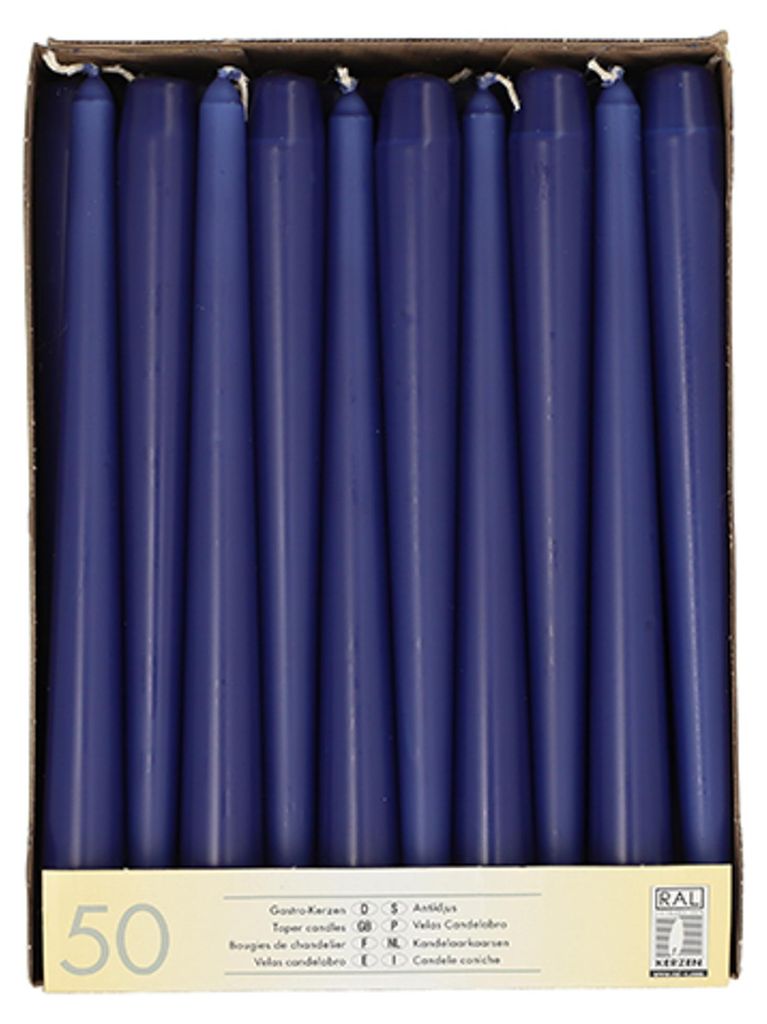 PAPSTAR  17965 PAPSTAR Leuchterkerzen, 22 mm, dunkelblau, Immagine del prodotto 