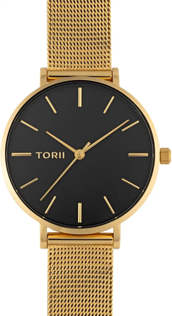 Montre dorée pour femme au design classique et chic TORII G33GS