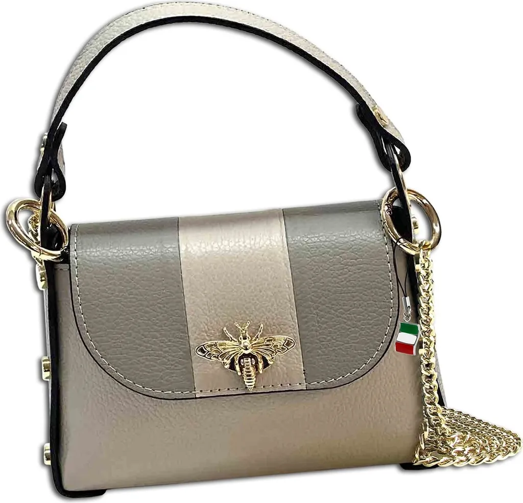 Florence Borsa a Tracolla in Pelle Grigio Chiaro OTF833KK | Made in Italy