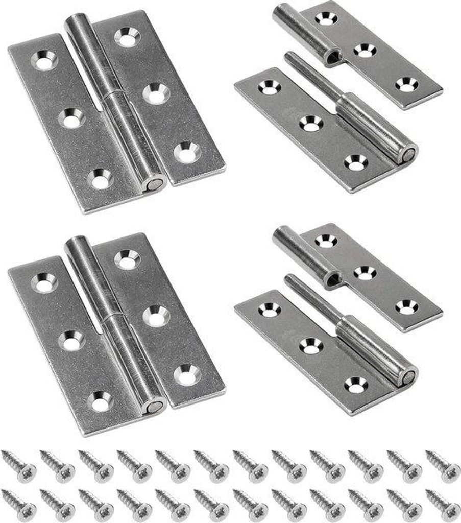 Edelstahlscharnier Harte 75x5 cm - mit Edelstahl 304 und 24 Schrauben lieferbar