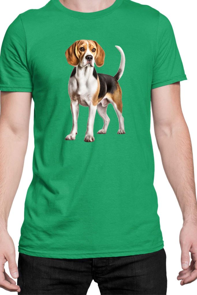 Herren T-Shirt Dogs Breeds Beagle Dog Breed 007, Man S / Grün