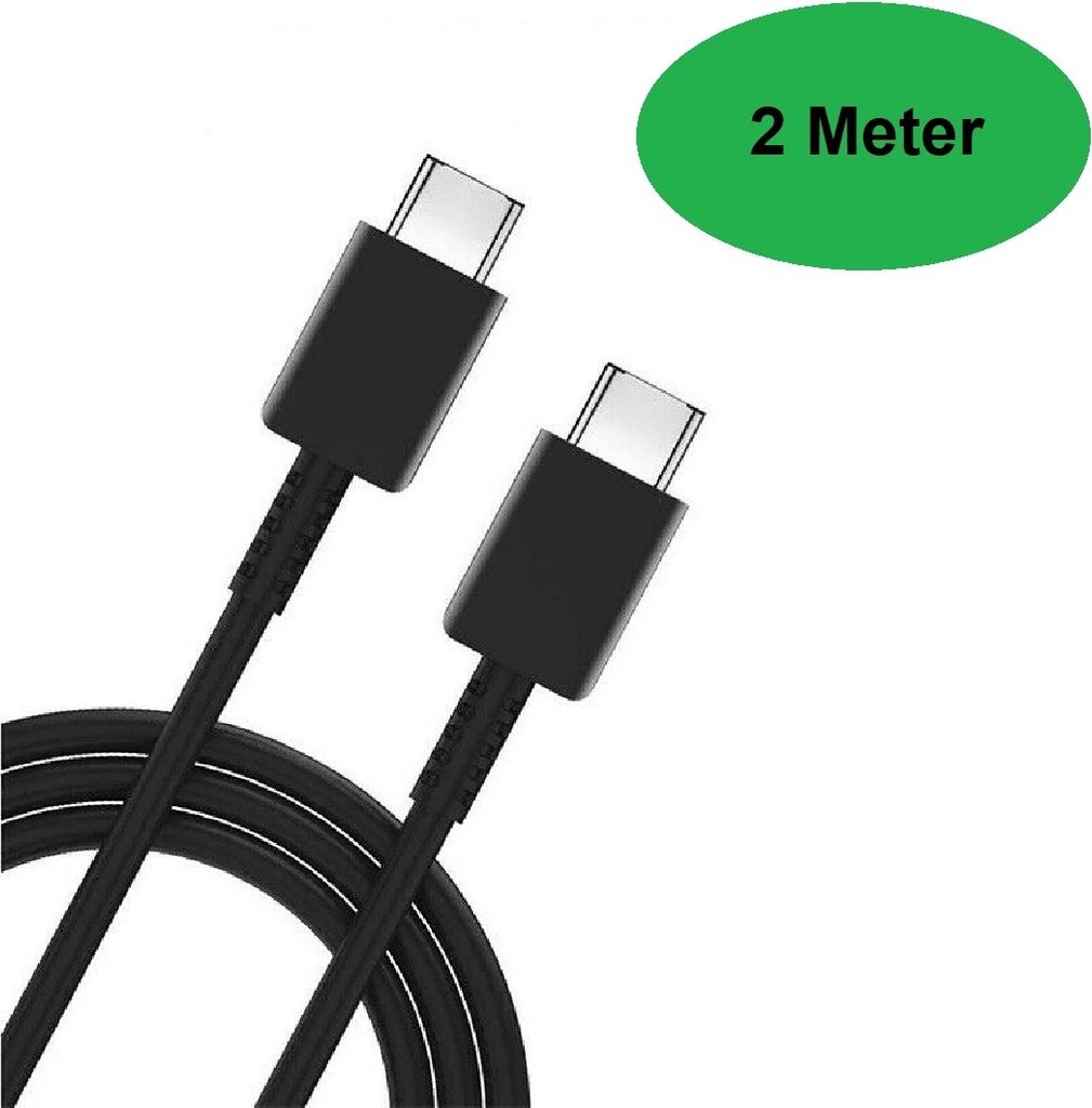 2 Meter USB-C Schnelladekabel schwarz passt für Samsung & Produktbild 