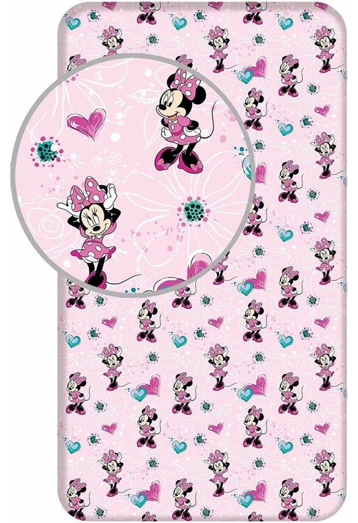 Minnie Mouse Spannbettuch Rosa Einzel - 90 x 200 cm
