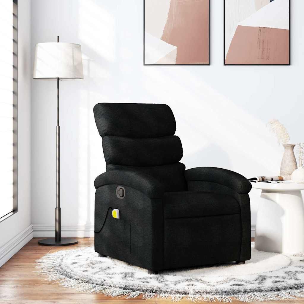 masážní křeslo vidaXL Black Fabric Obrázek produktu 8