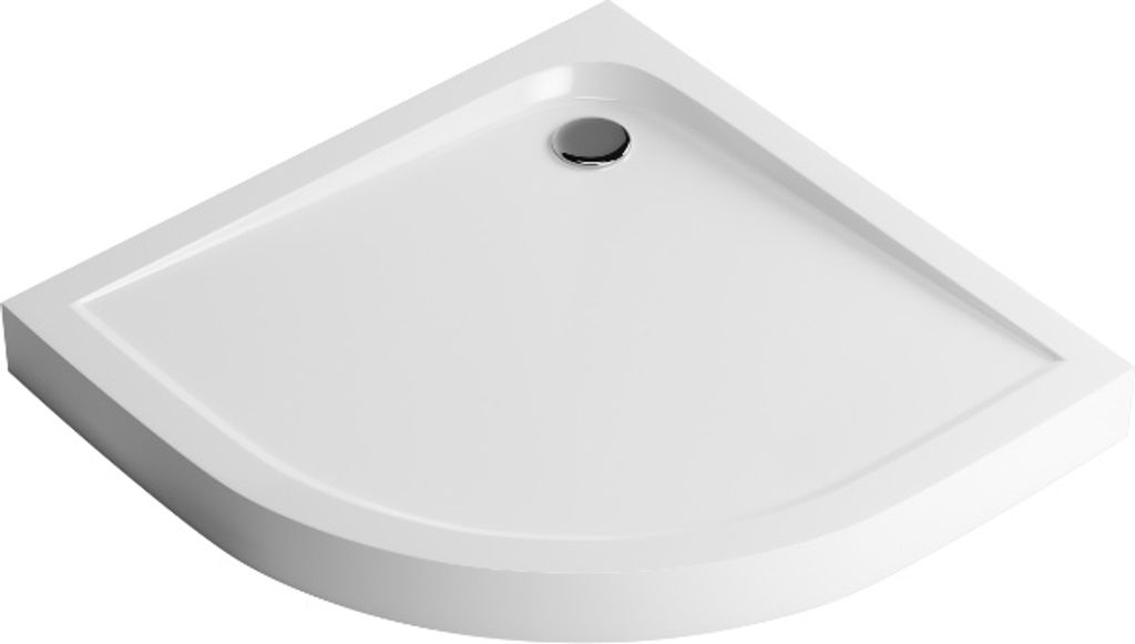 Excellent | Duschtasse Sense Compact - 80x80 cm - Hochglanz Weiß - Modernes Design - Vielseitig einsetzbar