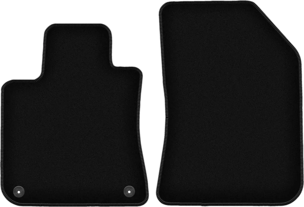 Wielganizator Tappetini anteriori in velluto per Peugeot 308 II (2013-, hatchback) neri, set 2 pz, con fissaggi