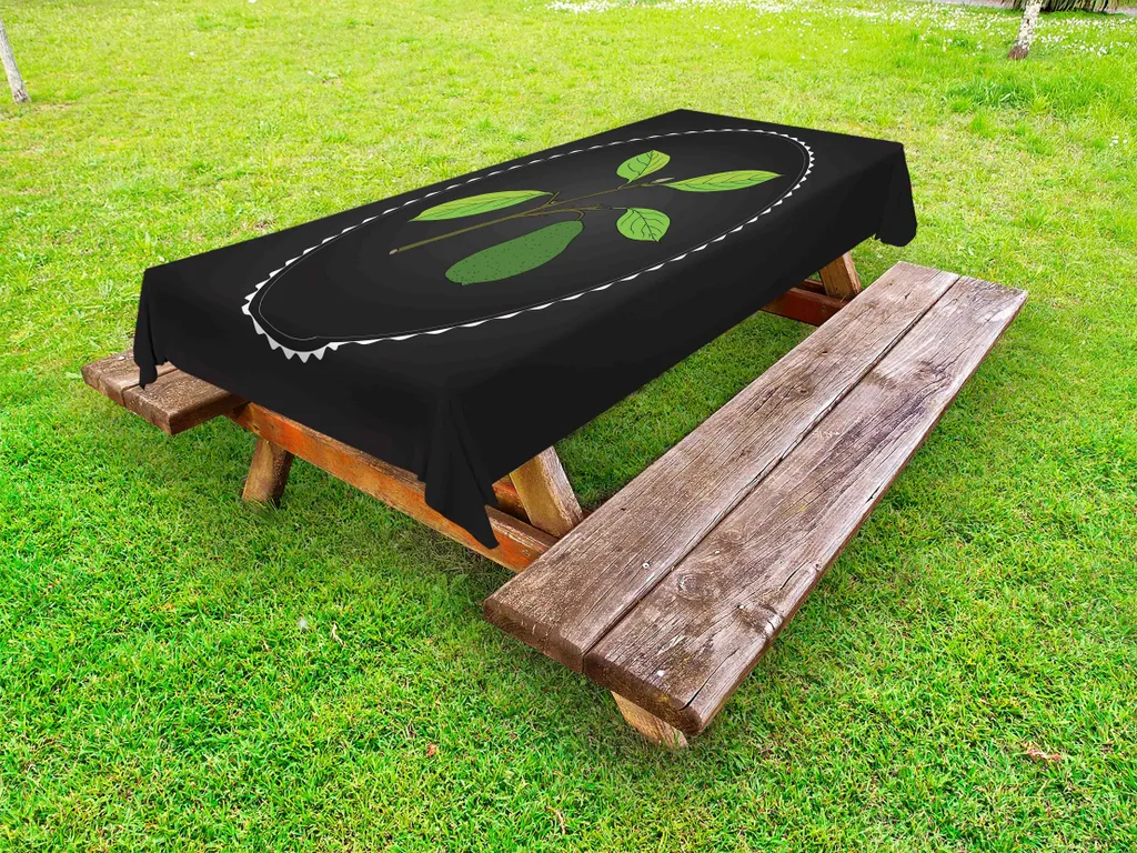 ABAKUHAUS Tovaglia Esterno Avocado 145x265 cm - Antimacchia Professionale