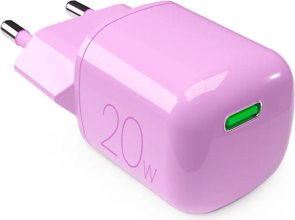 Puro 20W GaN USB-C Wandladegerät - Rosa