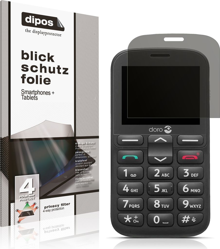 Blickschutzfolie für Doro 1380 matt Schutzfolie Folie Display Schutz dipos