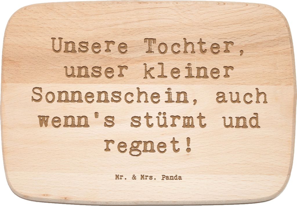 Mr. & Mrs. Panda Frühstücksbrettchen Spruch Tochter Sonnenschein - Transparent - Geschenk, Frühstücksbrett, Freude, Handgefertigt, Optimismus, ...