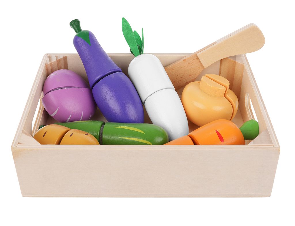satz Kinderküche Spielzeug Schneiden Obst Gemüse Aus Holz 19 teile 
