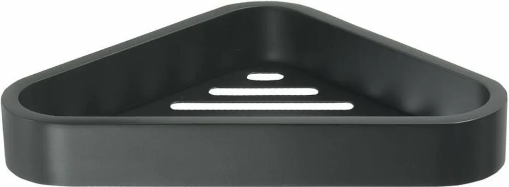 Tablette de douche d'angle noir mat Gedy Smart 328314 design minimaliste