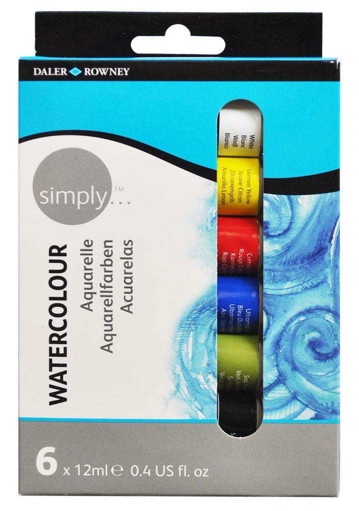 Daler Rowney Simply Set Aquarellfarben 6 x 12 ml