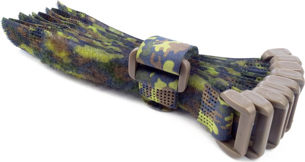 10 x Klettkabelbinder Kunststofföse 15 cm camouflage - Klett / Flausch auf GLEICHER SEITE! - Goodymax