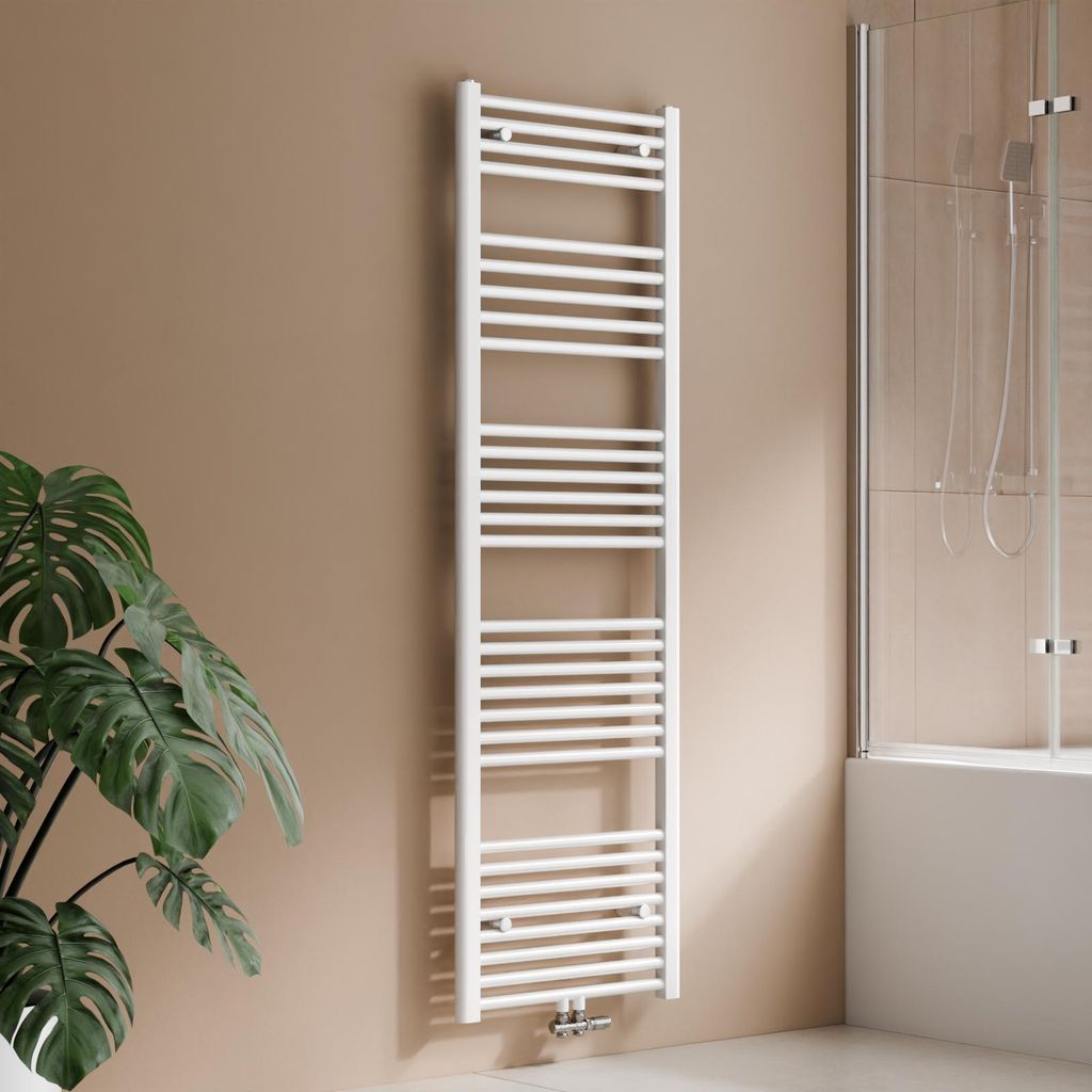 Radiador toalla de 160 x 50 cm, 654 W, blanco, radiador Imagen del producto 