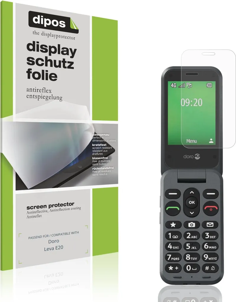 4 Pellicole Dipos Antiriflesso per Doro Leva E20 | Protezione Display