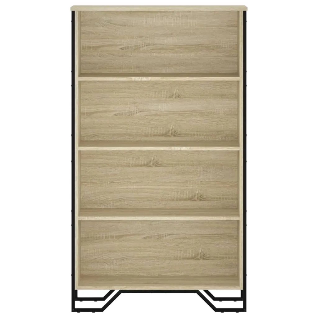 VidaXL Librerie 2 Pezzi Impilabili: Modulo 30x30x80 Cm In Truciolato Rovere Fumo, Contenitore Modulare