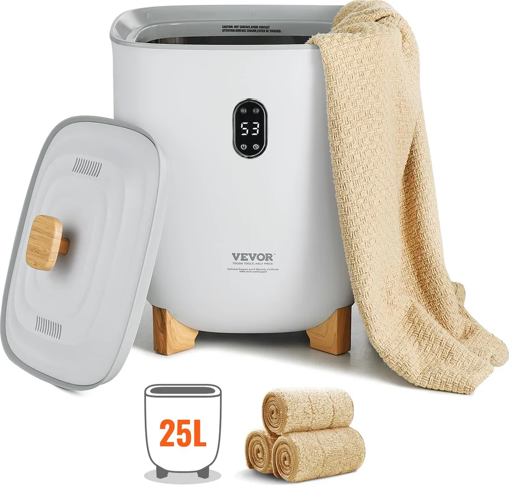 Chauffe-serviette Électrique 25L Appareil de Chauffage Rapide pour la Maison