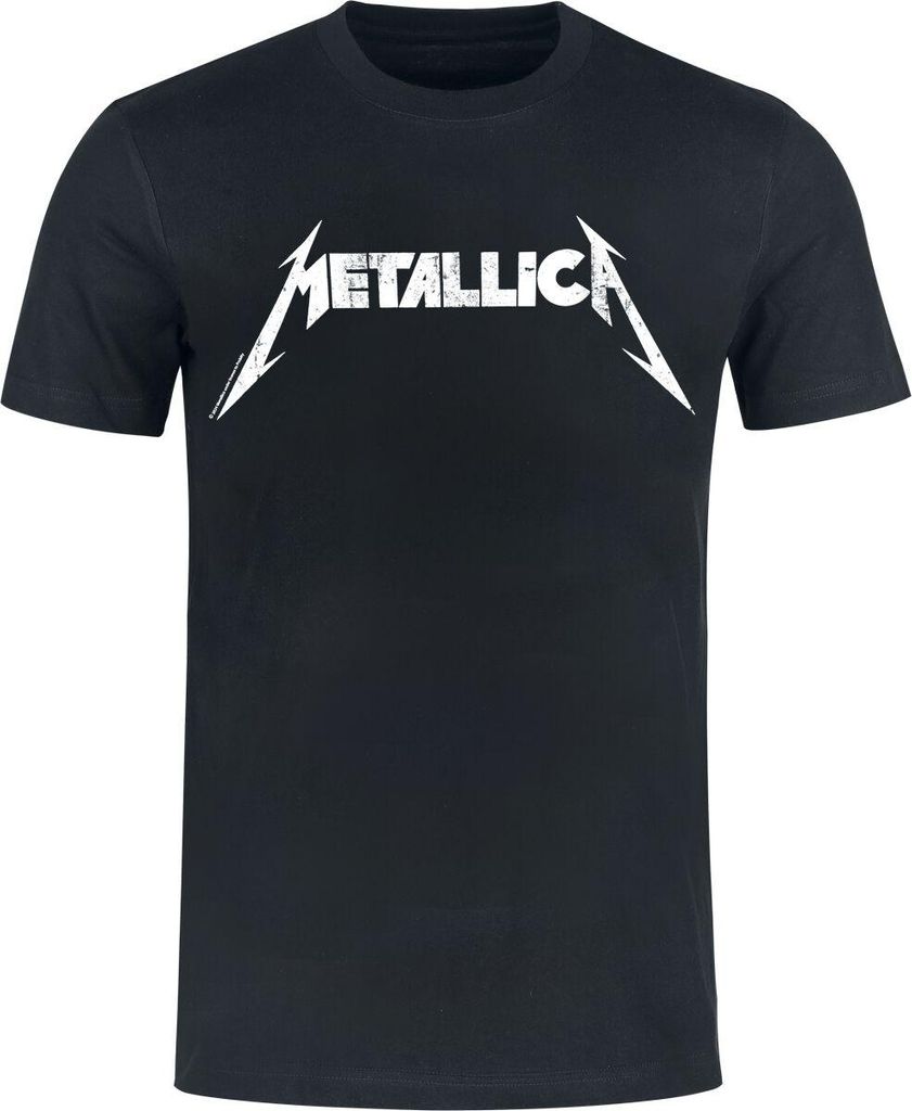 Metallica T-Shirt Herren Textured Logo - Heavyweight schwarz XXL
