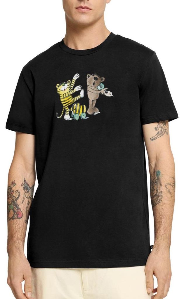 Spreadshirt Janosch Tiger und Freunde Machen Musik Männer Premium T-Shirt, XS, Schwarz