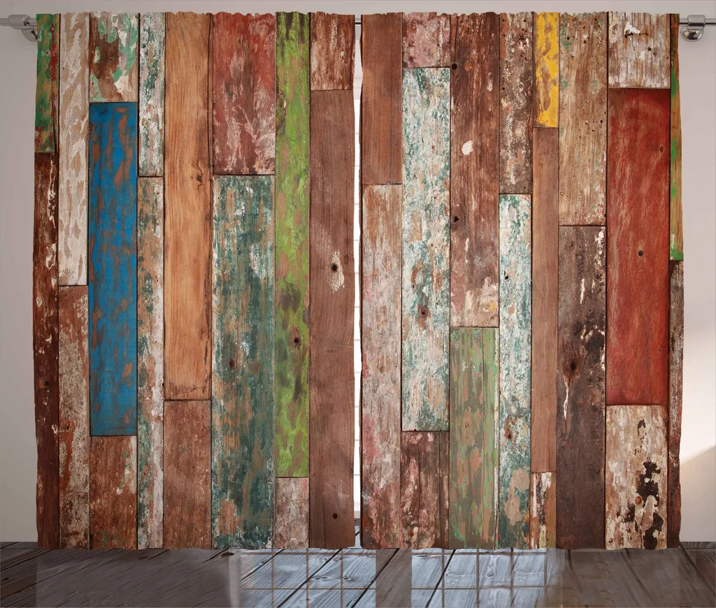 Tende Country ABAKUHAUS: Effetto Legno Antico per Casa 280x245cm