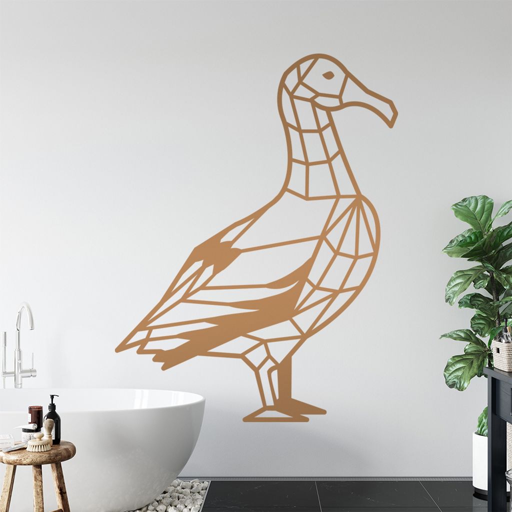 Albatros Vogel Polygon Wandtattoo Wandaufkleber Wall Sticker - Dekoration, Küche, Wohnzimmer, Schlafzimmer, Badezimmer