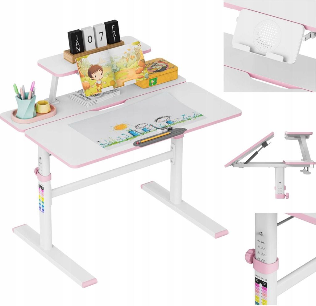 Ergonomiczne biurko dla dziecka Regulacja Stolik dziecięcy Zdjęcie produktu 