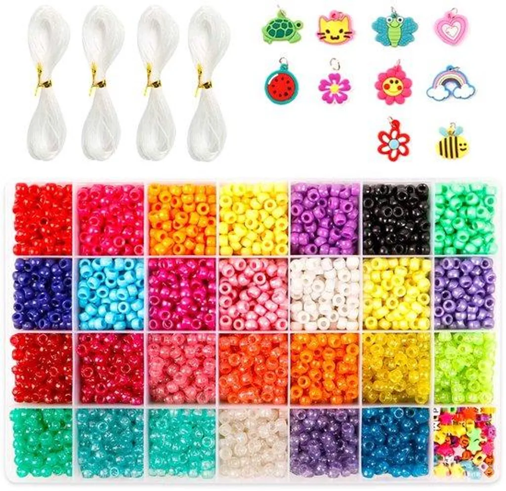 Perles Pony 9 mm grand trou pour enfilage facile de bracelets