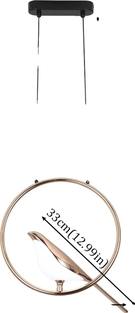 Suspension LED Vogel créative réglable en hauteur style moderne A