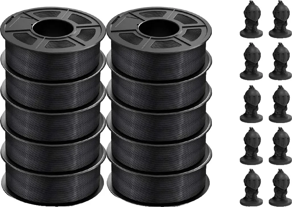 Consommable impression 3D PLA noir haute résistance bobine de 11kg