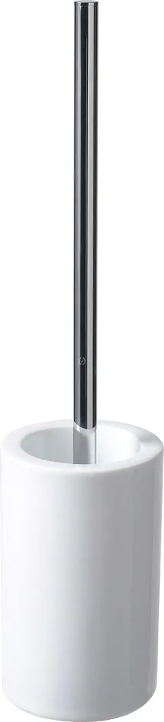 Brosse WC stand Milano en porcelaine blanche au design rond et chic