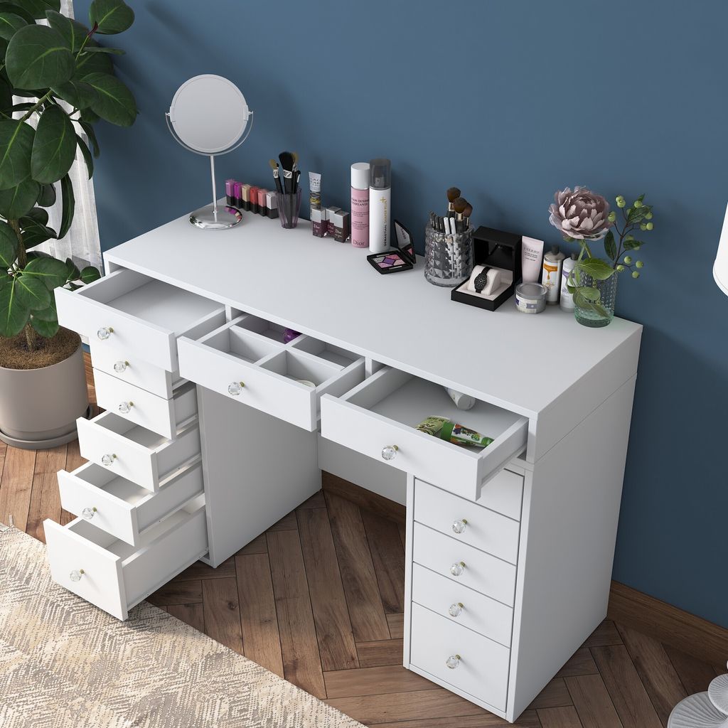 Skye Decor, BJ106 - 2881, Schminktische, Weiß, 120 x 81,6 x 44,5 cm
