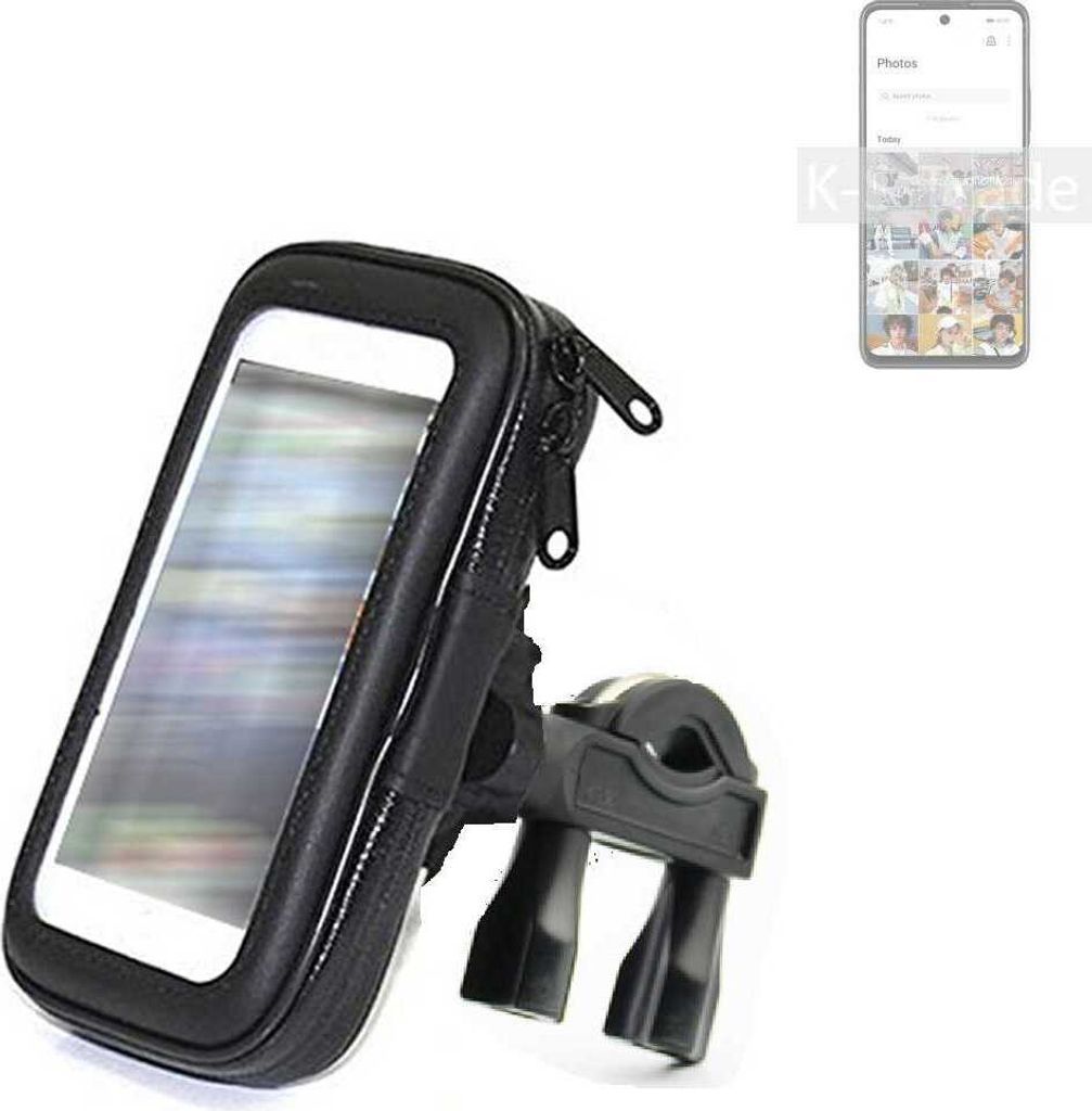 K-S-Trade Fahrrad-Halterung kompatibel mit Huawei P Smart 2021 Handy-Halterung Halter Lenkstange Fahrradhalterung Motorrad Bike Mount Wasserabweisend